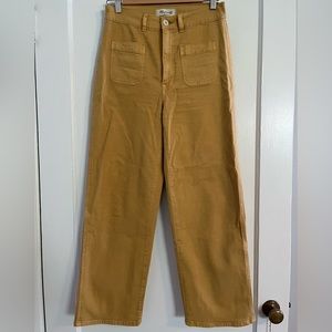 Madewell Emmett 2.0 Wide-Leg Crop Pants - color: Earthen Gold